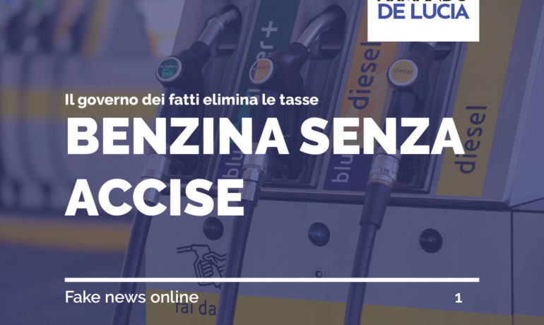 Benzina senza accise a € 0.72 : il governo dei fatti elimina le tasse. Promessa mantenuta!