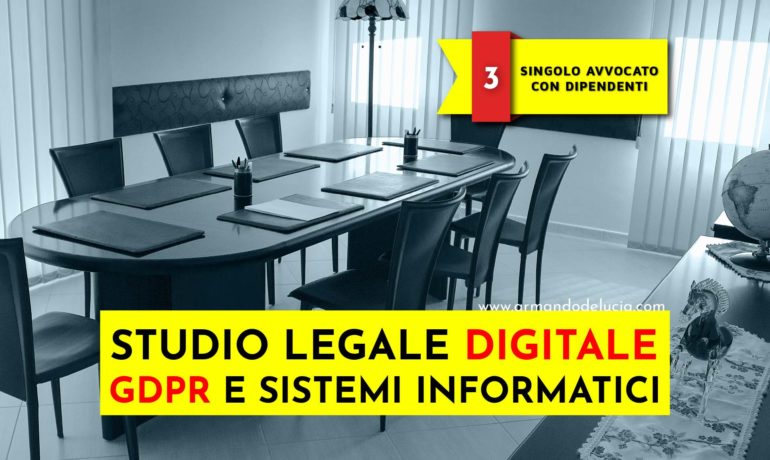 Studio Legale Digitale e GDPR: INQUADRAMENTO DEI DIPENDENTI